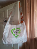 Upcycled Reusable Crossbody Shopping Bag