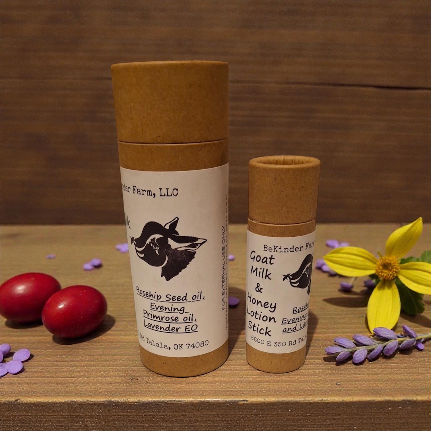 Goat Milk and Honey Lotion Stick with Rosehip Seed Oil, Evening Primrose Oil, and Lavender Essential Oil
