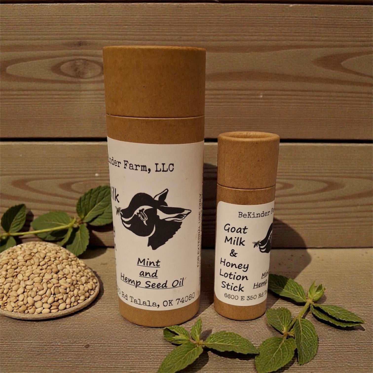 Goat Milk and Honey Lotion Stick with Mint Essential Oil and Hemp Seed Oil