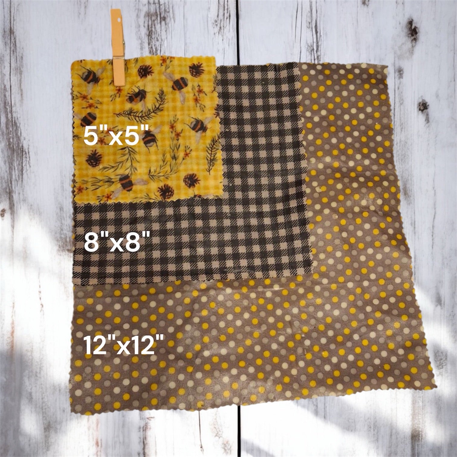 Beeswax Wraps-- Standard Sizes